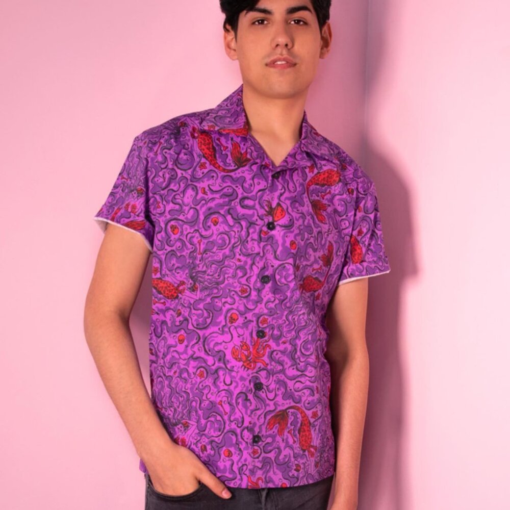 Vixen Men's Button Up in Sea Siren Print